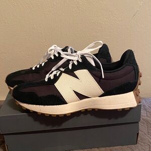 New Balance Women's Black and Cream Sneakers